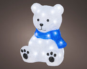 Orso LED in acrilico 23,3 x 22,7 x 30,2 cm bianco Peraga Christmas