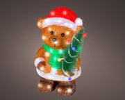 Orso LED in acrilico 21,5 x 22 x 38 cm marrone Peraga Christmas