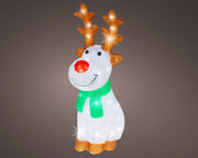 Renna LED in acrilico a batteria 17 x 28 x 50,5 cm bianco Peraga Christmas