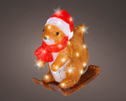 Scoiattolo LED in acrilico a batteria 26 x 16 x 29 cm marrone Peraga Christmas