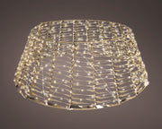 Gonna albero micro LED in PET D 58 cm altezza 28 cm oro Peraga Christmas