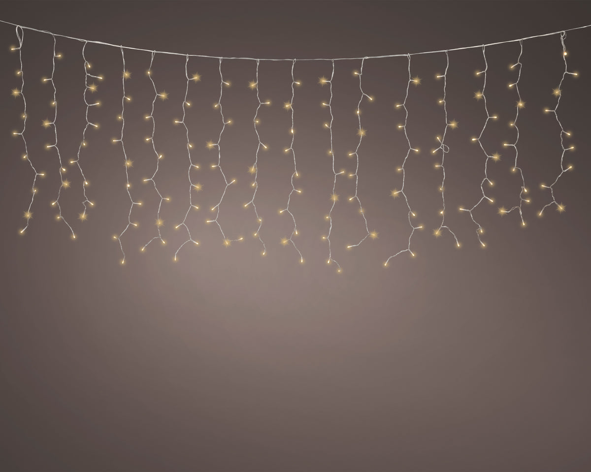 Tenda luminosa LED 200 x 100 cm trasparente/oro tenue Peraga Christmas