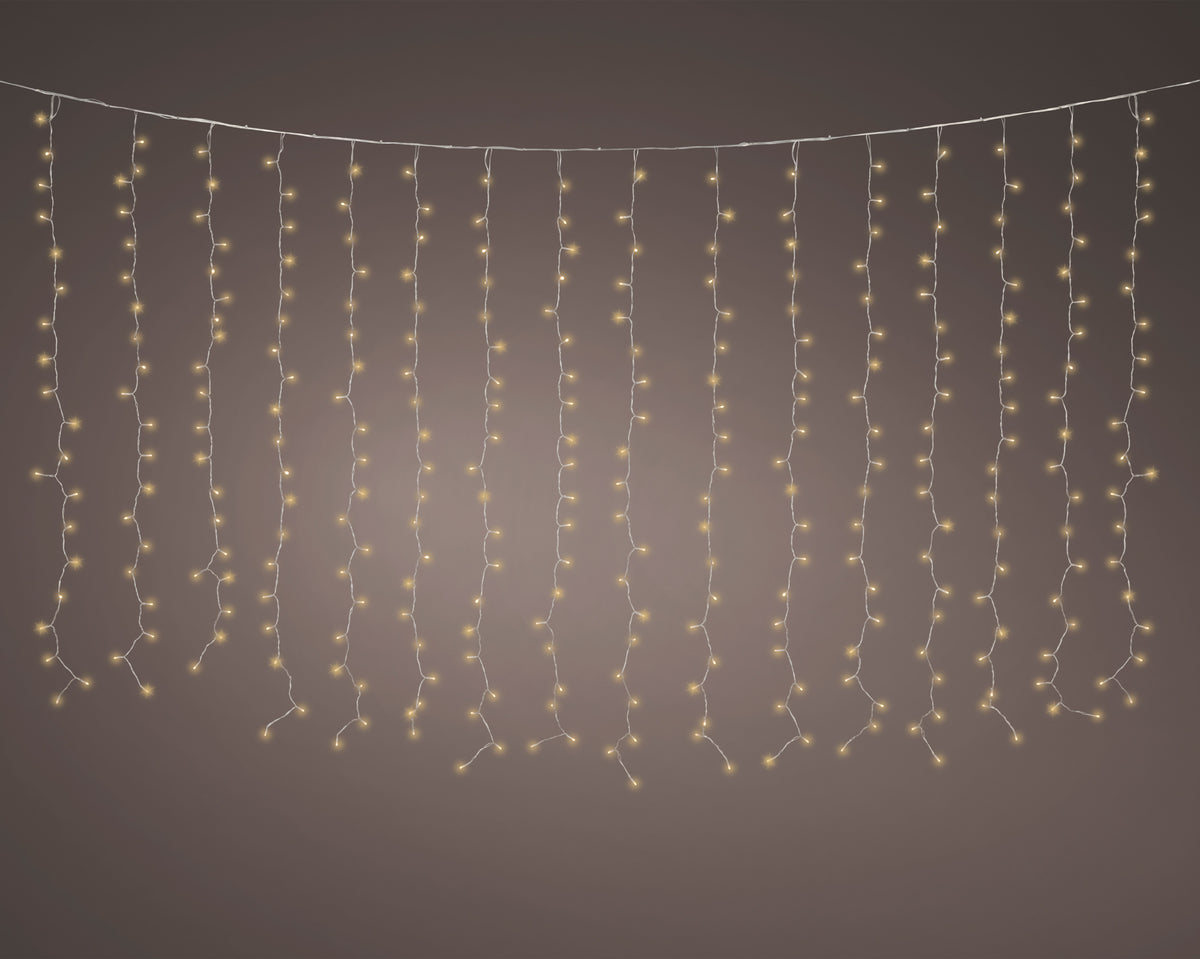 Tenda luminosa LED 200 x 200 cm trasparente/oro tenue Peraga Christmas
