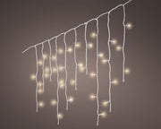Tenda LED a ghiaccioli 480 x 52 cm bianco caldo Peraga Christmas
