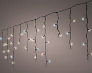 Tenda LED a ghiaccioli 480 x 52 cm nero/bianco caldo Peraga Christmas