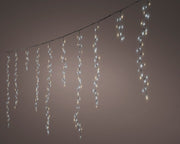 Catena luminosa 708LED, 600 cm, 10 funzioni, luce bianco caldo, filo nero.