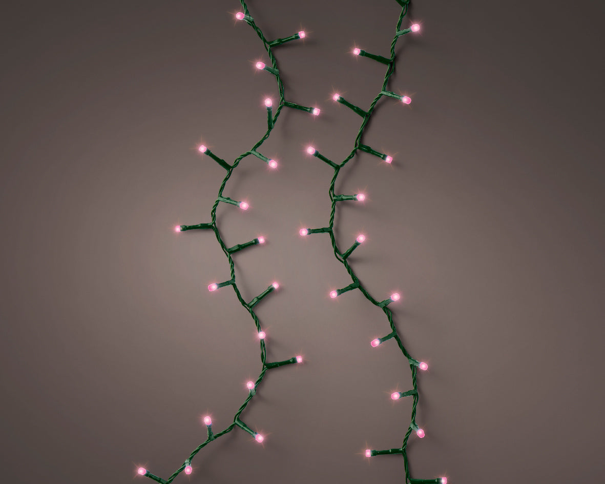 LUCI DI NATALE 1000LED ROSA 2250 CM 8 FUNZIONI