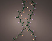 LUCI DI NATALE 500LED VIOLA/ARANCIONE 1100 CM 8 FUNZIONI