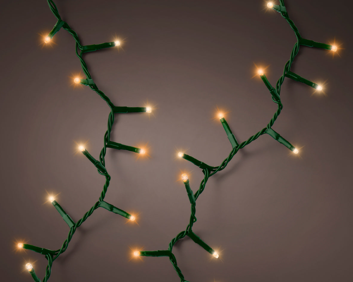 LUCI DI NATALE 1500 LED BIANCO CALDO 3400CM 8 GIOCHI DI LUCE