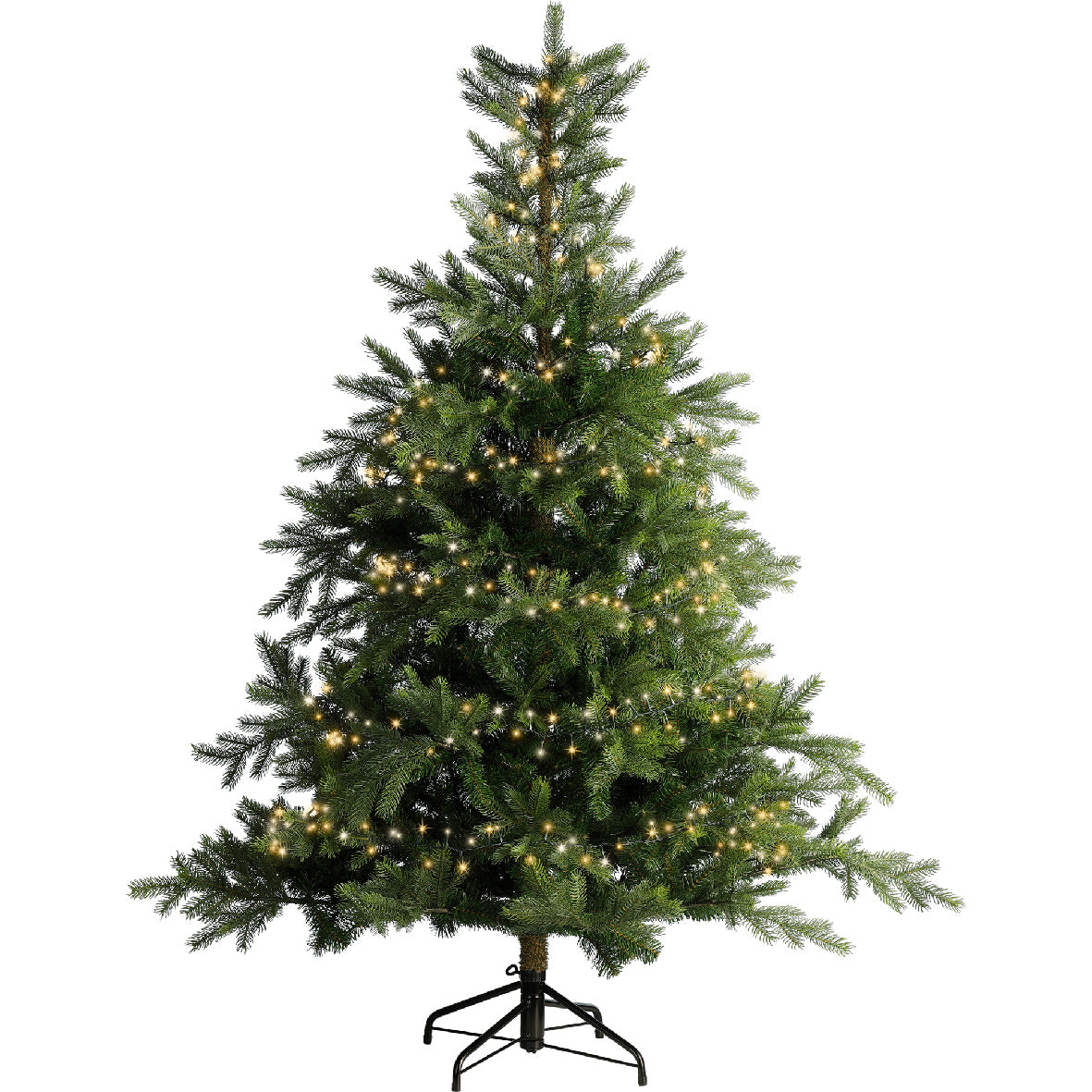 Catena luminosa, 60 metri, 3000 LED con cavo verde e luce bianco caldo.