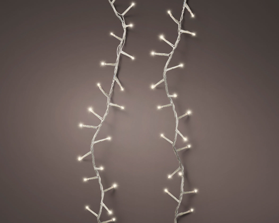 Catena luminosa, 60 metri, 3000LED, 8 giochi di luce e luce bianco caldo.