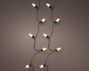 Filo LED vintage XL D 2,5 cm lunghezza 1980 cm verde/oro tenue Peraga Christmas