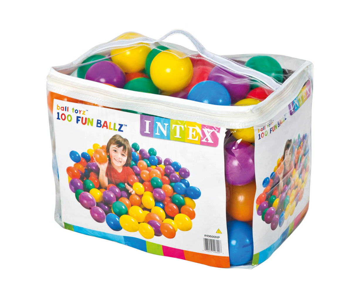 100 PALLINE DI PLASTICA COLORATE Ø 8 CM