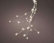 Micro LED a grappolo per albero di Natale, 180 cm, effetto scintillante, luce bianco caldo.