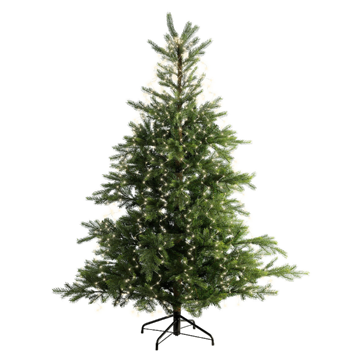 Micro LED a grappolo per albero di Natale, 180 cm, effetto scintillante, luce bianco caldo.