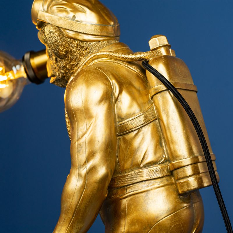LAMPADA DA TAVOLO SCIMMIA DIVER DAN ORO