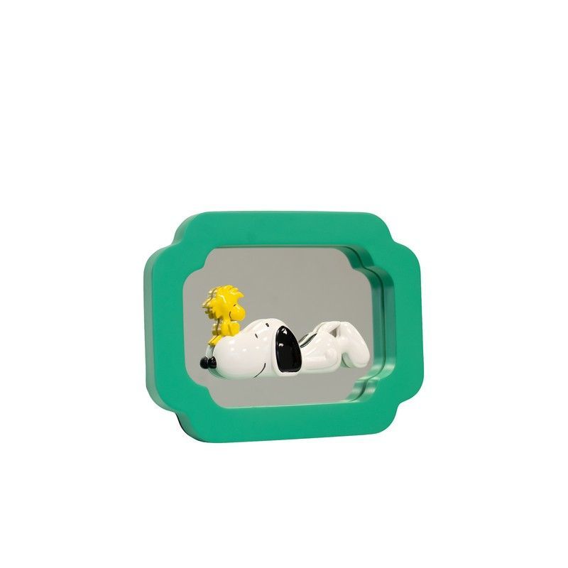 BLOGO Specchio con Cornice 3D "Snoopy Sdraiato con Woodstock"