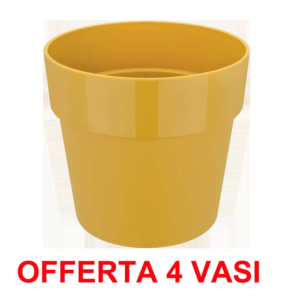 OFFERTA 4 VASO B.FOR ORIGINAL ROUND 16CM GIALLO OCRA