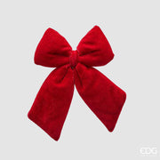 EDG Enzo De Gasperi Fiocco Natale in Velluto H20 cm L15 cm Bordeaux