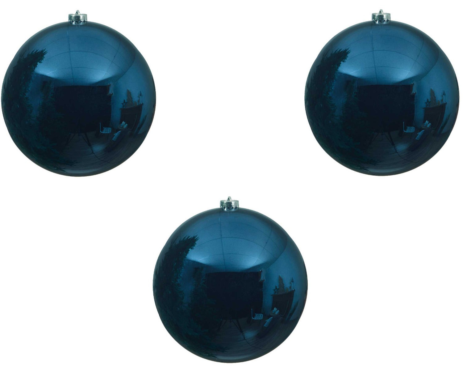 OFFERTA 3 PALLINE DI NATALE 14 CM BLU NOTTE
