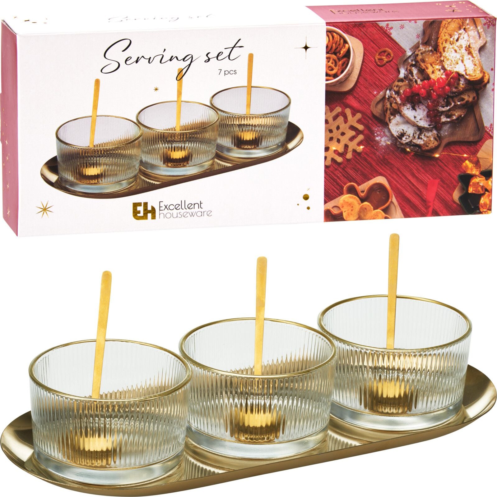 Set Antipastiera 7 Pezzi - Oro