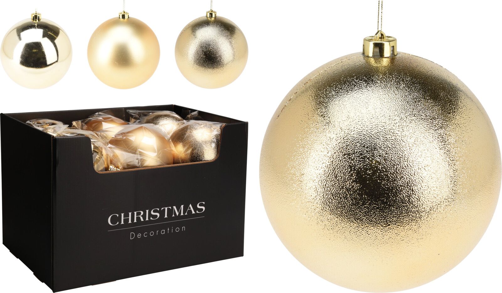 pallina di natale Opaca Natalizia Oro 14cm modello assortito