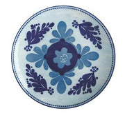 PIATTO PIANO IN MAIOLICA 20CM SKY BLUE