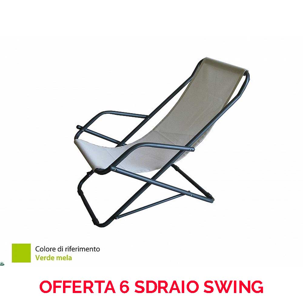 OFFERTA 6 SEDIE A SDRAIO BASCULANTE SWING COLORE A SCELTA