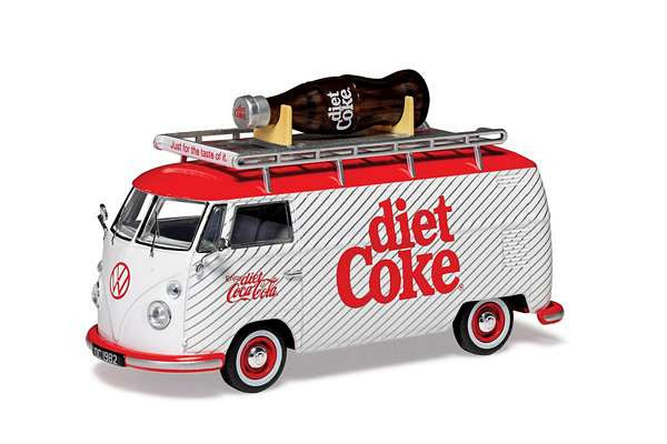 Camper Volkswagen T1 DIET COKE GIANT BOTTLE Modellino Natalizio 1:43