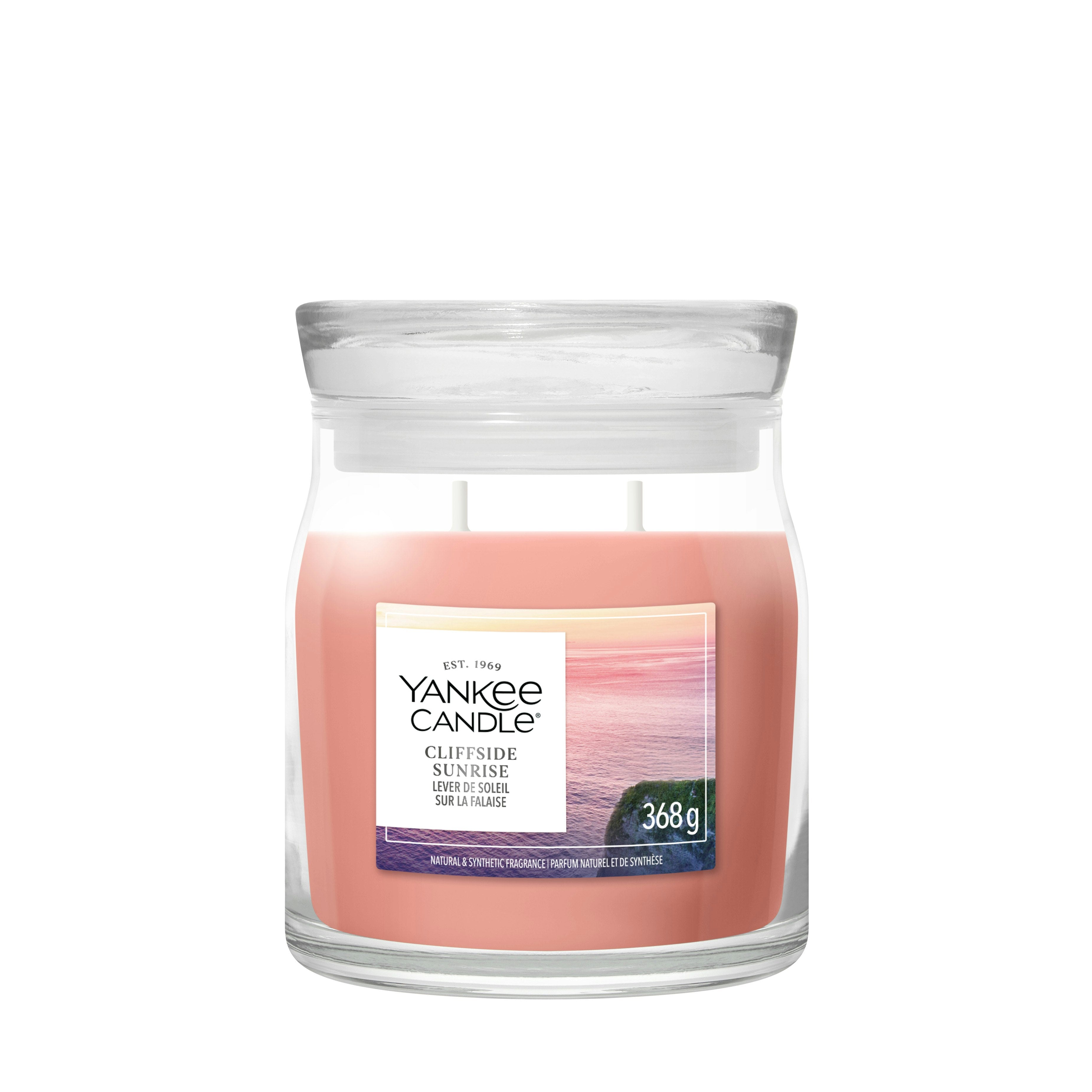 Candela media Signature Cliffside Sunrise 368g Arancione Yankee Candle