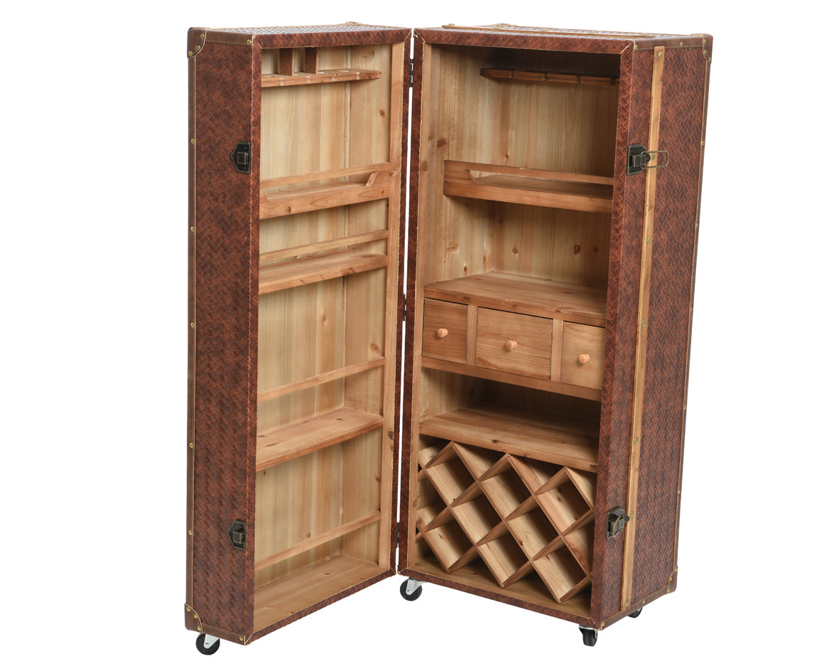 CREDENZA 49X53X125CM IN LEGNO MARRONE