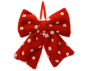 Fiocco decorativo in poliestere 13 x 12 x 6 cm rosso/bianco Peraga Christmas