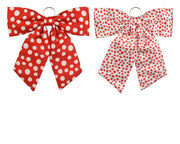 Fiocco decorativo in poliestere 48 x 52 cm rosso/bianco Peraga Christmas