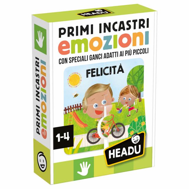 Gioco Puzzle Primi Incastri Emozioni 24 Tessere Multicolore Headu