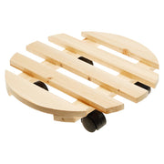 SOTTOVASO TONDO CON RUOTE IN LEGNO 35CM