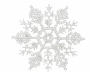 DECORAZIONE APPENDIBILE 12 FIOCCHI DI NEVE BIANCO 12CM