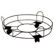 SOTTOVASO CON RUOTE IN ACCIAIO NERO 30CM