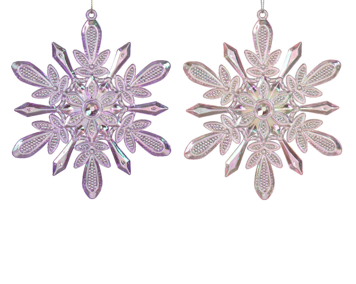 decorazione natalizia appendibile Fiocco Neve Iris modello assortito H14cm