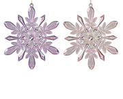 decorazione natalizia appendibile Fiocco Neve Iris modello assortito H14cm