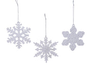 Fiocco di Neve 1 Pezzo da Appendere Modello Assortito 10x10x0.5cm