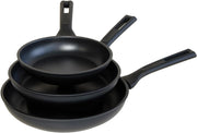 SET 3 PADELLE Ø 20-24-28 CM ''COOK&PLUS'' NERE
