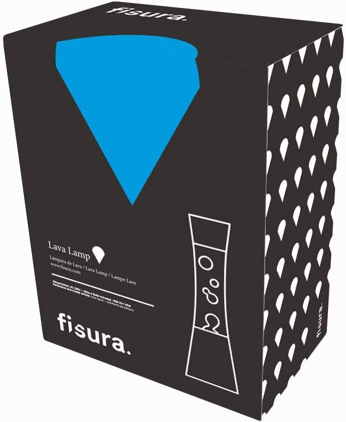 LAMPADA LAVA LAMP BIANCA LIQUIDO BLU H40CM