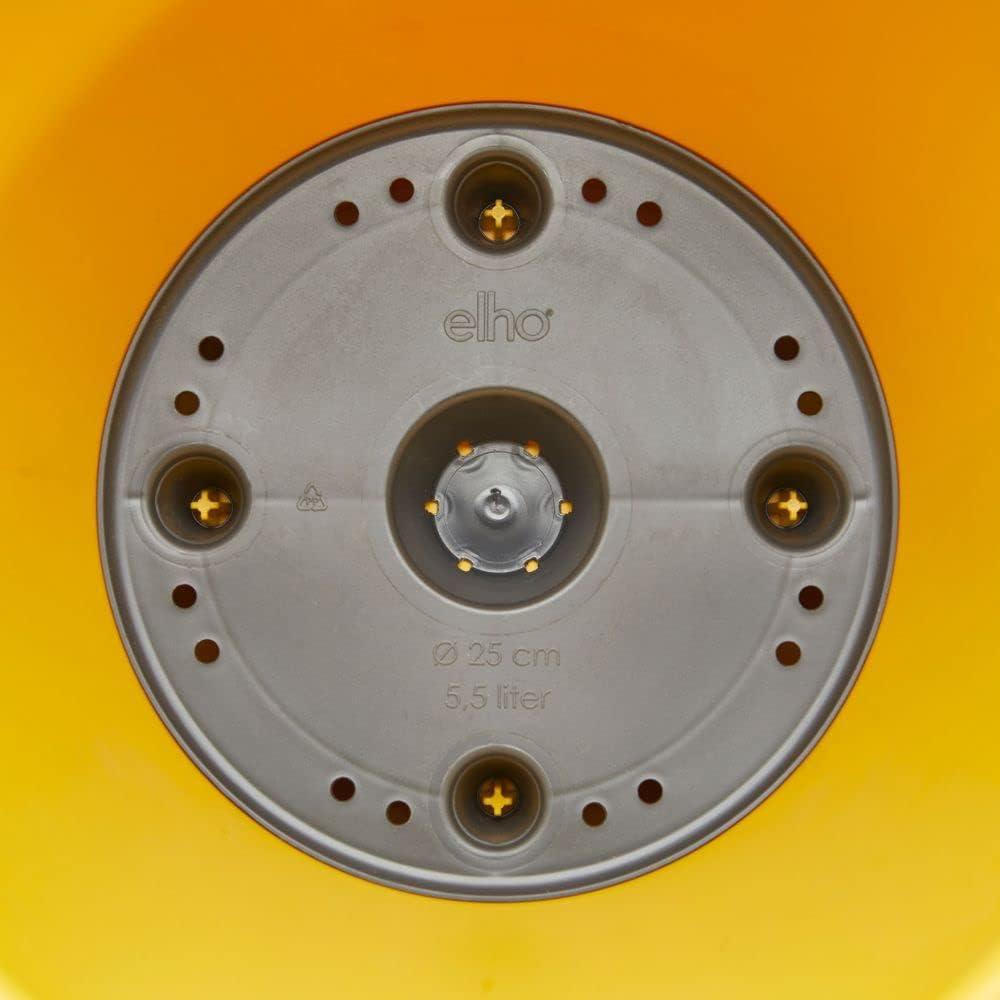 VASO LOFT URBAN ROUND WHEELS 40CM OCHRE