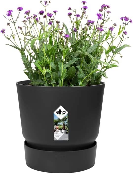 VASO GREENVILLE ROUND 18CM LIVING BLACK