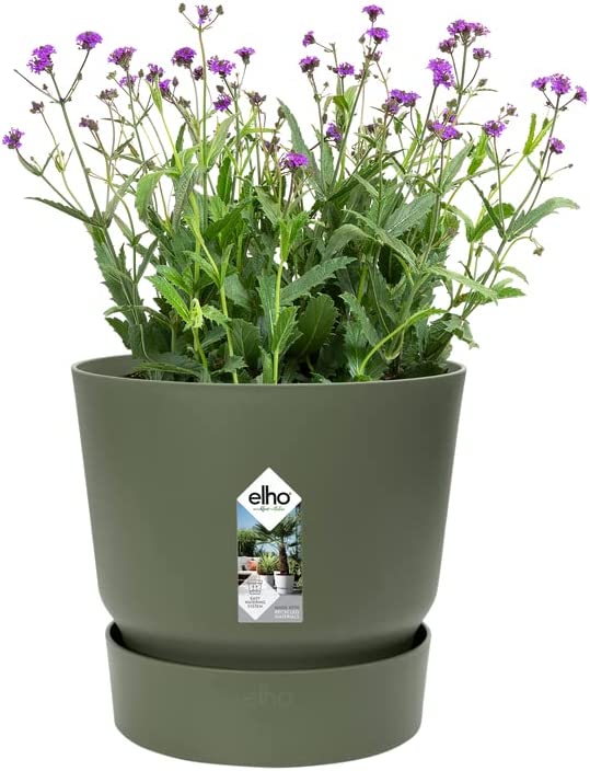 VASO GREENVILLE ROUND 14CM LEAF GREEN