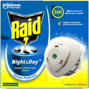 RAID NIGHT&DAY ELETTRODIFFUSORE + RICARICA PER ZANZARE TIGRE E COMUNI