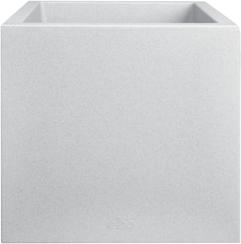 VASO VIVO NEXT SQUARE 40CM LIVING CONCRETE GRIGIO CHIARO
