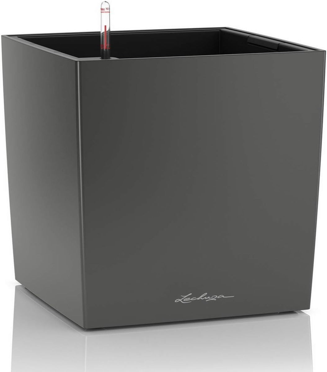 VASO CUBE PREMIUM 40X40X40 ANTRACITE METALLIZZATO