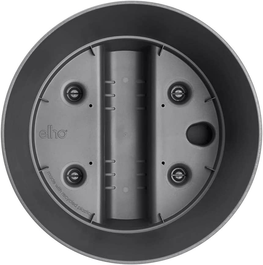 VASO GREENSENSE AQUA CARE ROUND 43CM CHARCOAL GREY GRIGIO SCURO