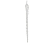 Pendente ghiacciolo in acrilico glitter D 2,5 cm altezza 28 cm trasparente/argento Peraga Christmas